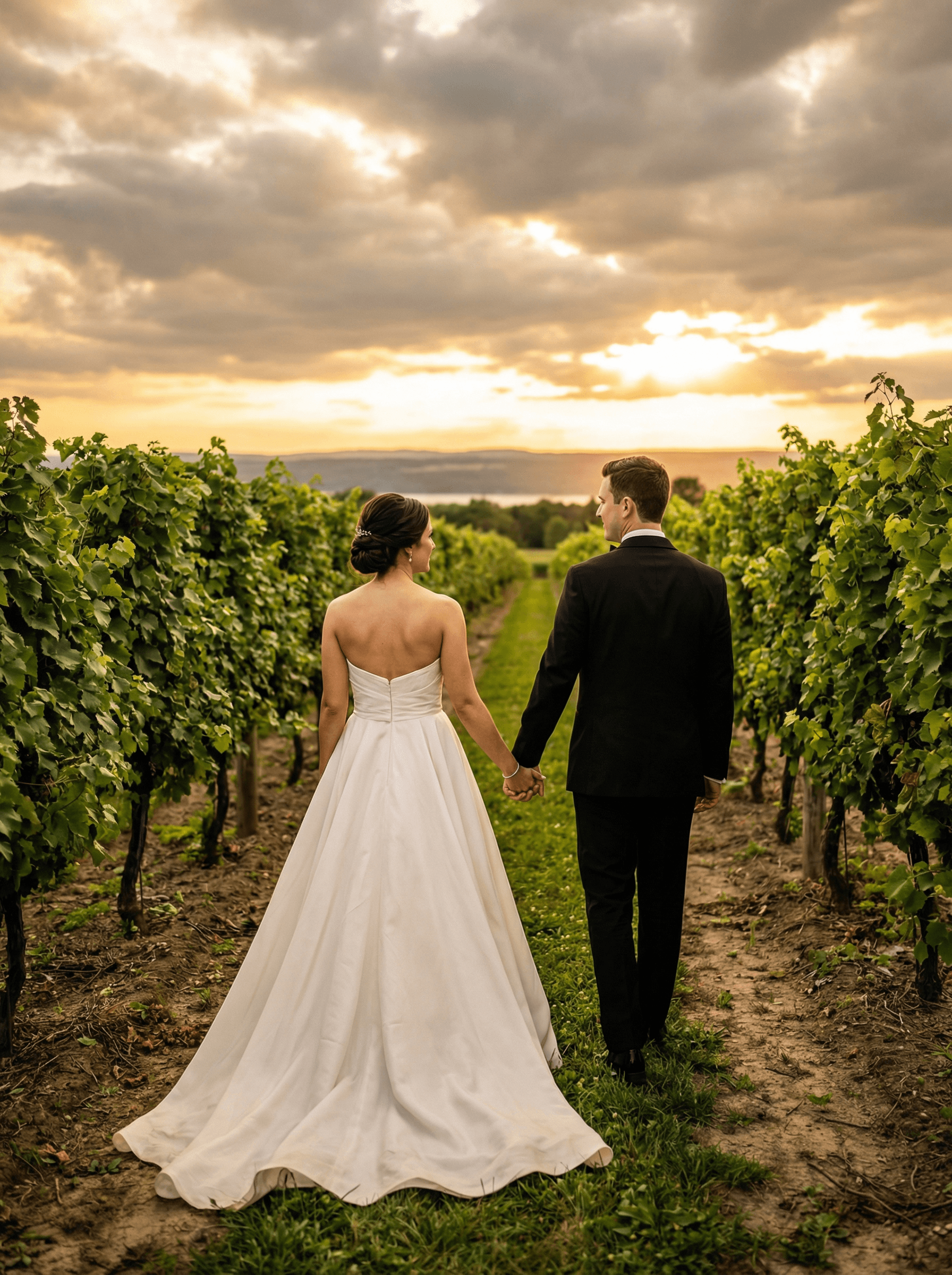 Couple in the vineyard