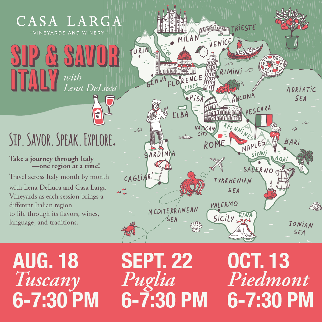 Casa Larga’s Sip and Savor Italy -Tuscany – with Lena DeLuca