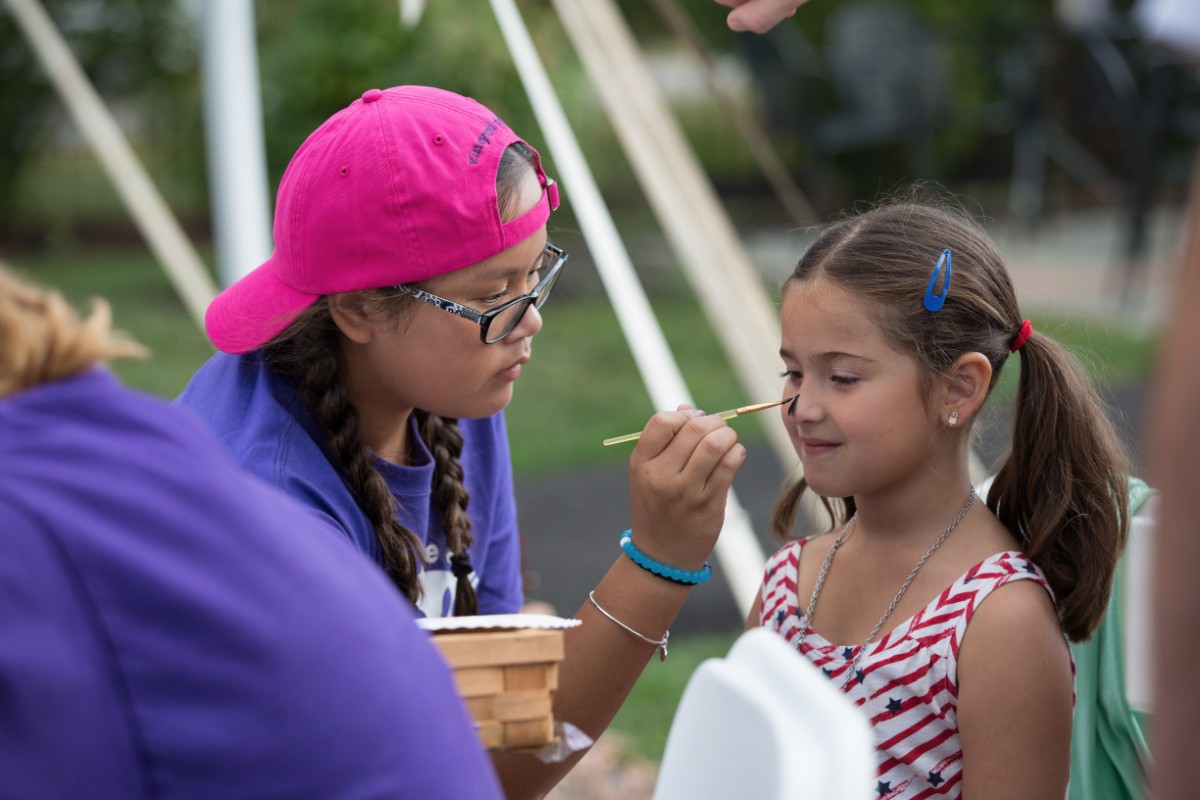 Face Painting, Purple Foot Festival at Casa Larga Vineyards