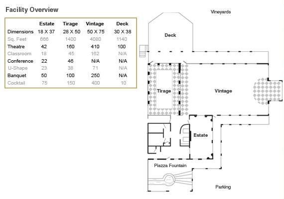 Facility Map Map, Corporate and Special Events at Casa Larga Vineyards