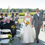 Bride and groom walking down aisle, Patio Ceremony, Wedding Receptions and Ceremonies at Casa Larga Vineyards