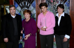 John, Andrea, Mary Jo and Mrs. C with Ice Wine Award