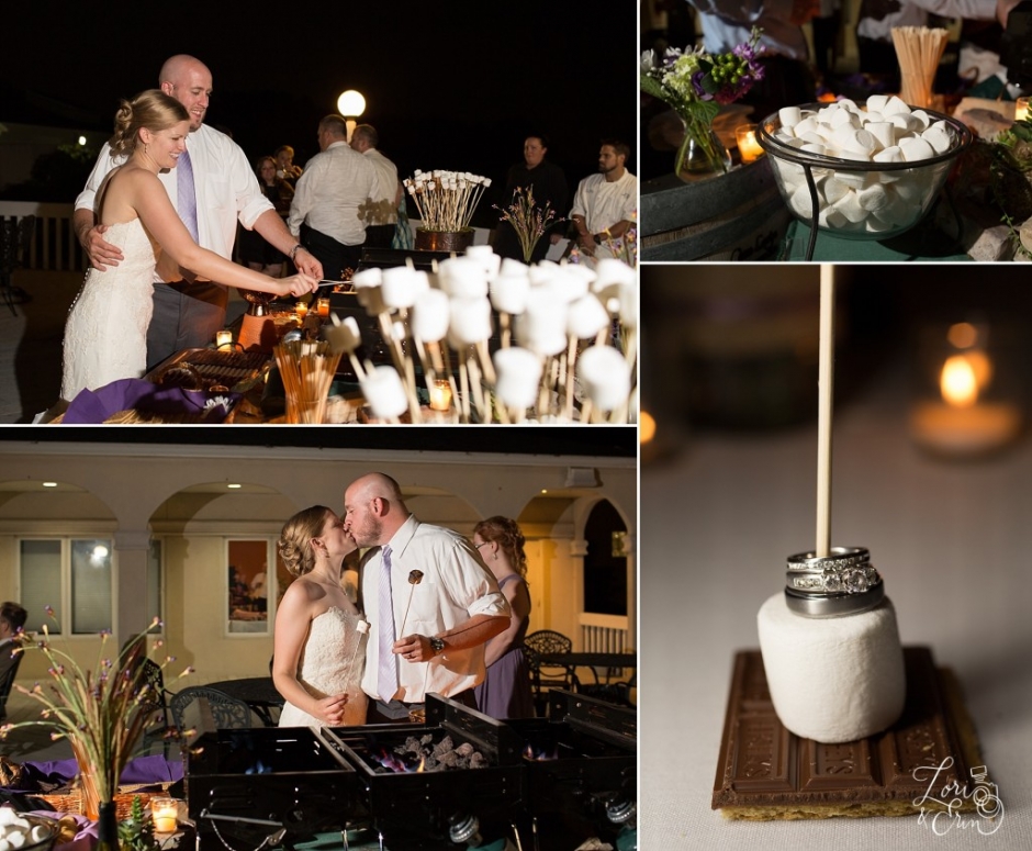 S'mores station, Wedding Receptions and Ceremonies at Casa Larga Vineyards