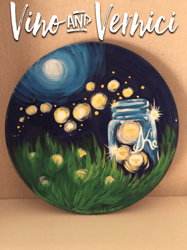 Firefly Plate for Sip and Paint Series at Casa Larga Vineyards
