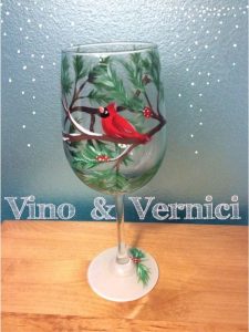 Cardinal Glasses for Sip and Paint Series at Casa Larga Vineyards