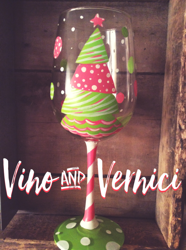 nov 16 christmas tree Christmas Tree Glasses for Sip and Paint Series at Casa Larga Vineyards