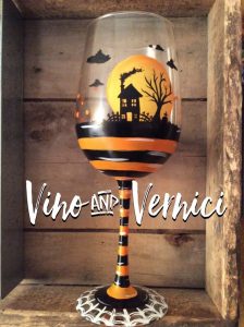 oct 12 haunted house glass Haunted House Glasses for Sip and Paint Series at Casa Larga Vineyards