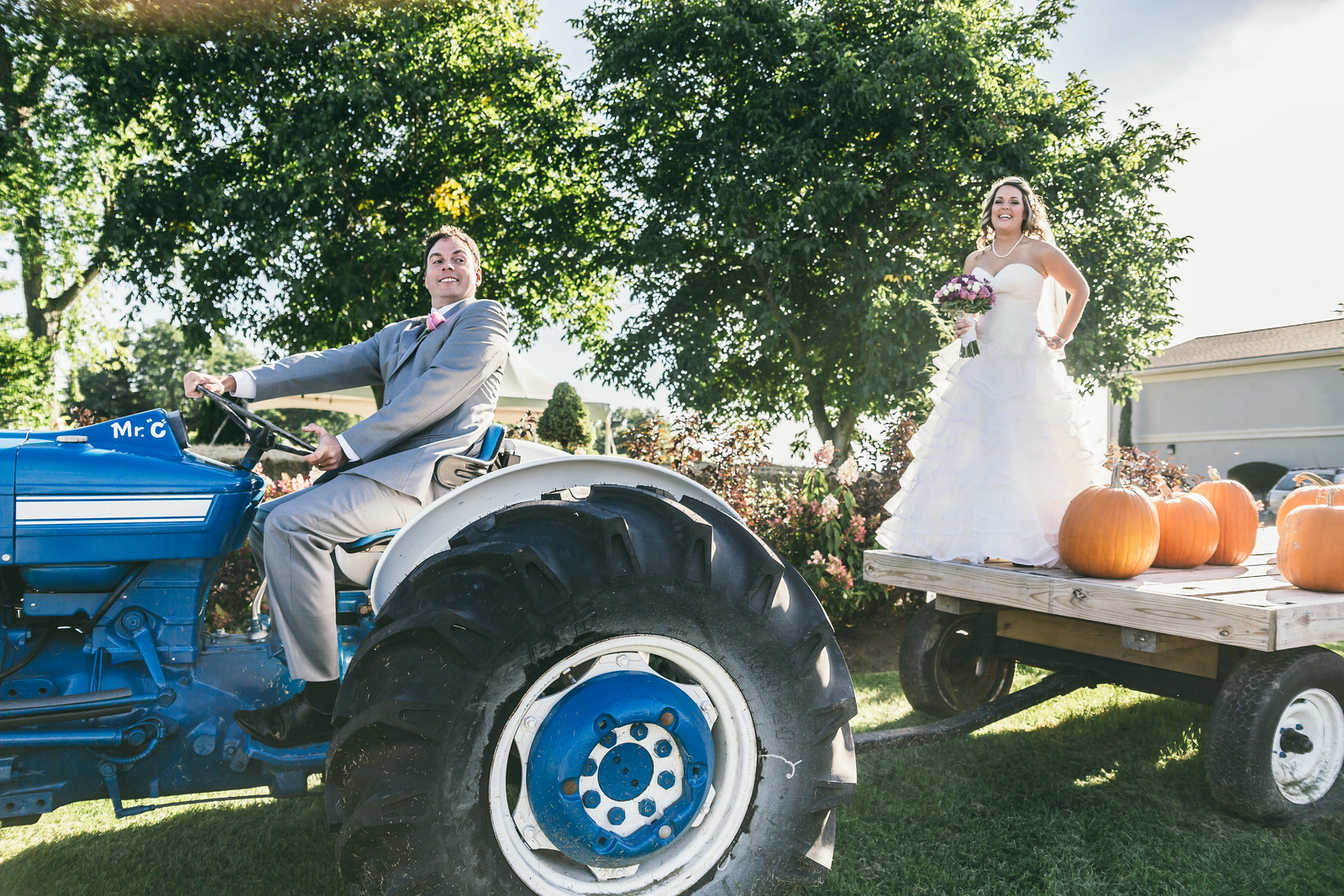 Bride and groom in the vineyard, Weddings and Ceremonies at Casa Larga Vineyards