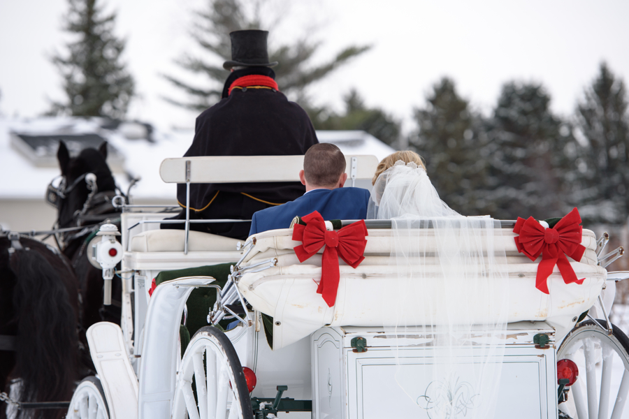 Horse and Carriage, Winter Wedding, Weddings and Ceremonies at Casa Larga Vineyards
