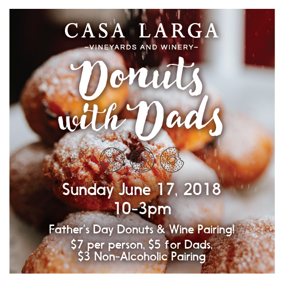Donuts with dads at Casa Larga Vineyards