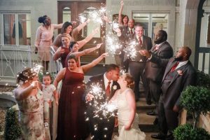 Bridal party and sparkler send off, Wedding Ceremonies and Receptions at Casa Larga Vineyards