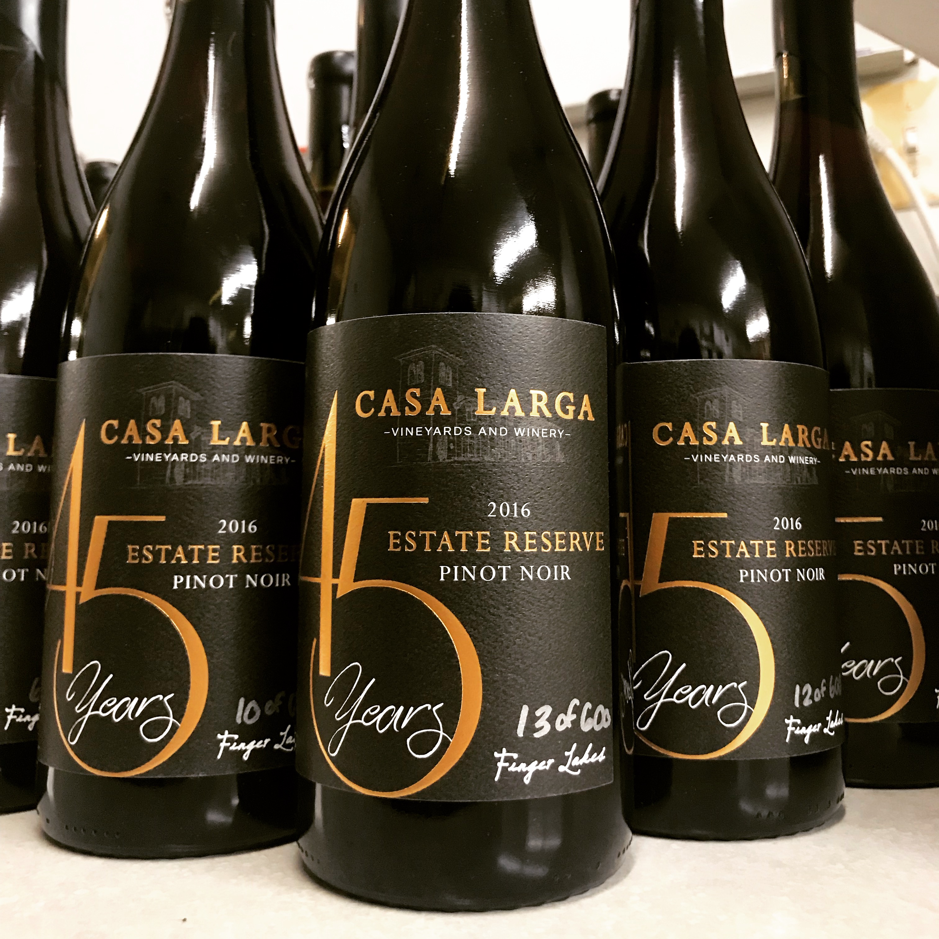 2016 Casa Larga Vineyards Estate Reserve Pinot Noir for Casa Larga Vineyards 45th Anniversary