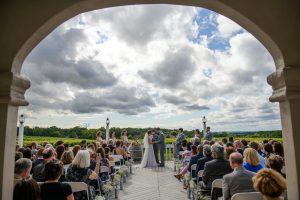 Wedding ceremony on the patio, Wedding Ceremonies and Receptions at Casa Larga Vineyards