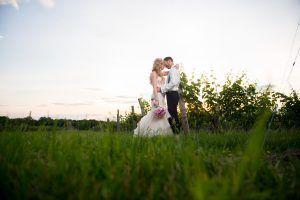 Couple in the Vineyards, Wedding Ceremonies and Receptions at Casa Larga Vineyards